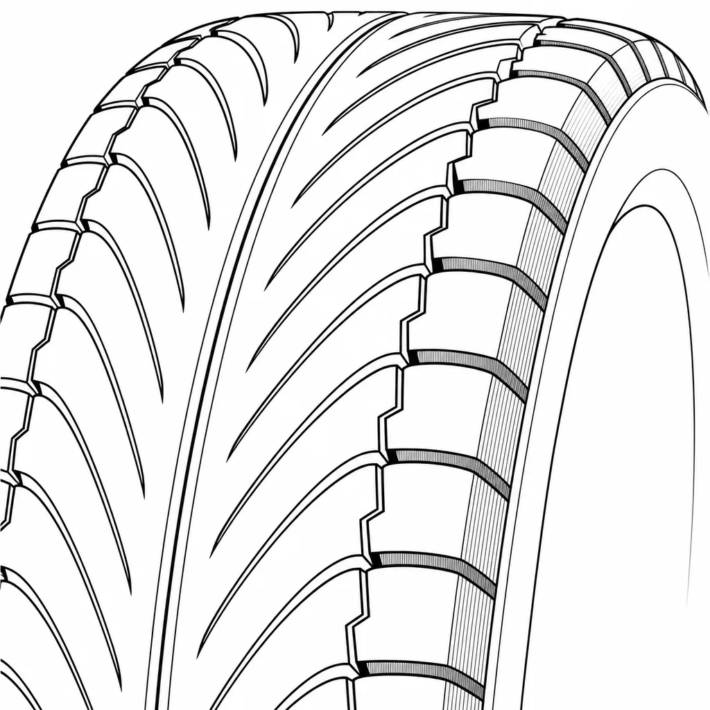 Schéma illustratif : Pavés d’épaule à fort volume de gomme entre les séparations