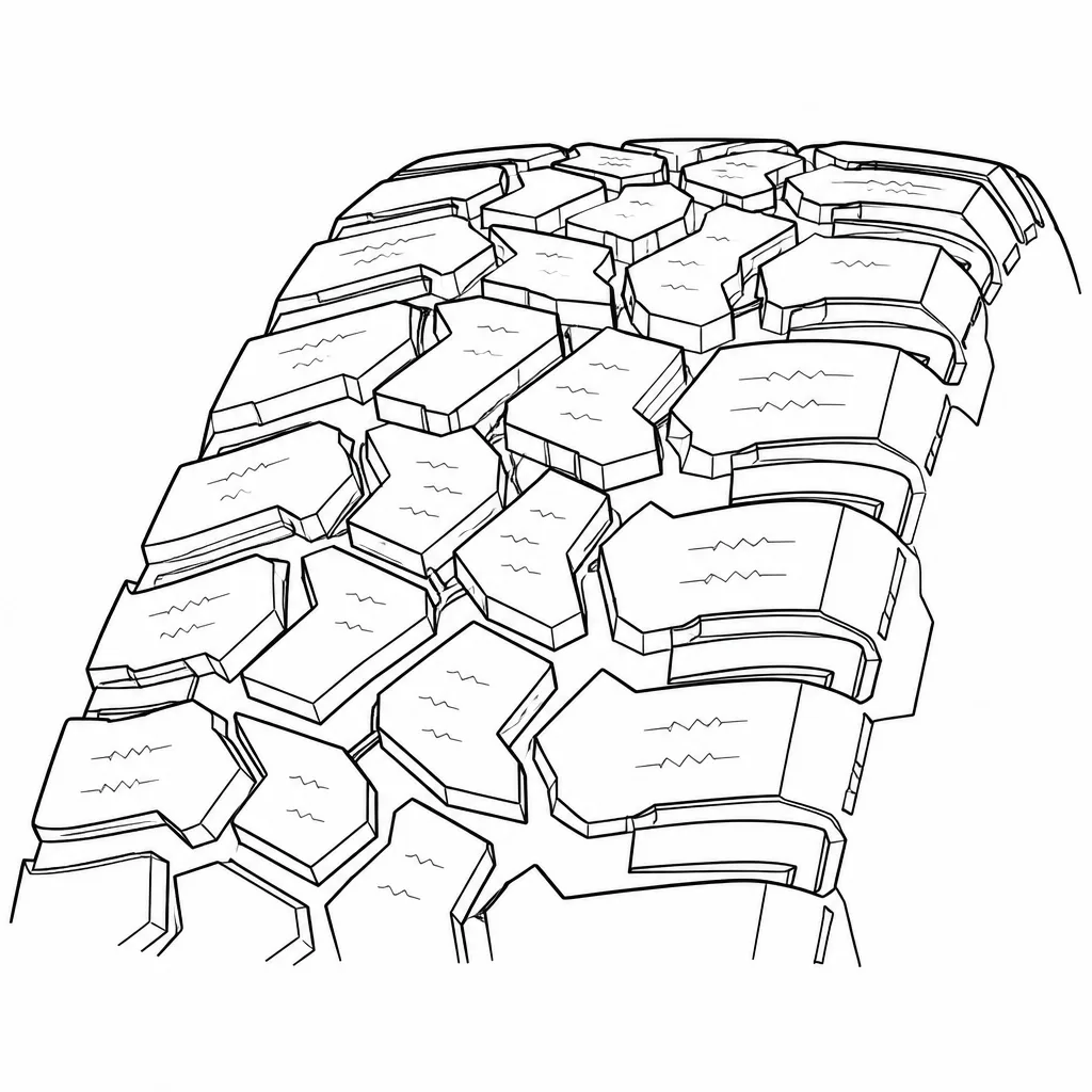Schéma illustratif : Centre constitué de blocs séparés sans liaison circonférentielle continue