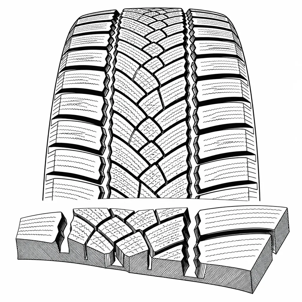 Schéma illustratif : Gradient de module apparent entre le centre fractionné, les rangées obliques et les pavés périphériques