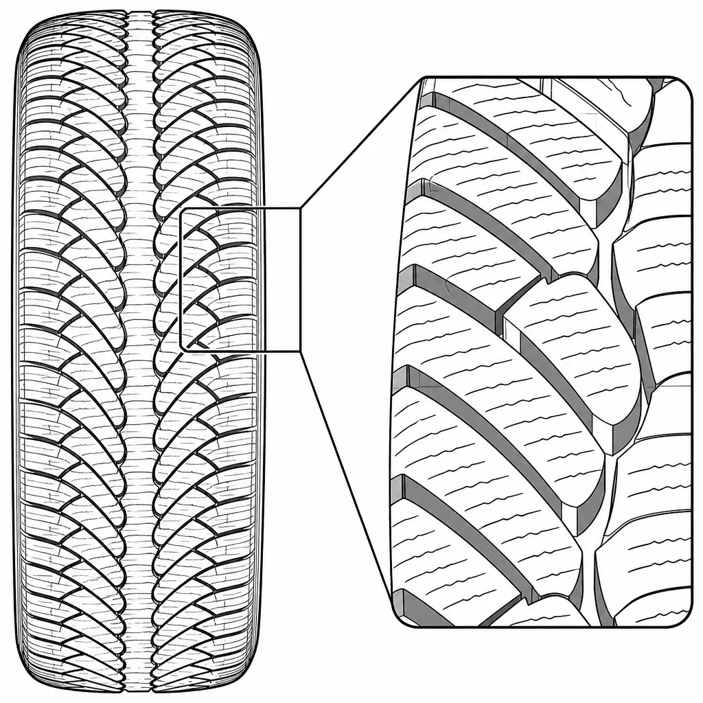 Schéma illustratif : Lamelles nombreuses dans des pavés de dimensions contenues