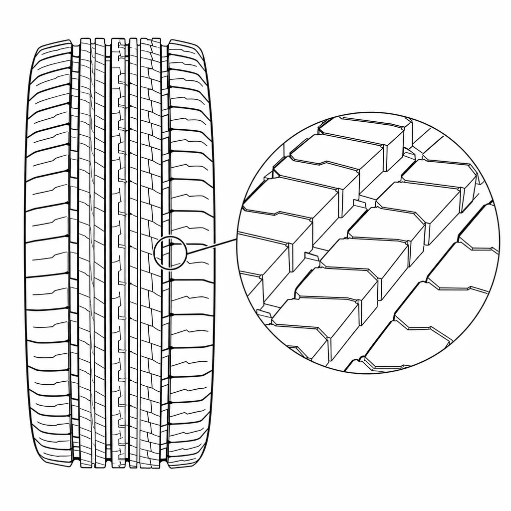 Schéma illustratif : Ponts de gomme conservés entre les découpes d’épaule