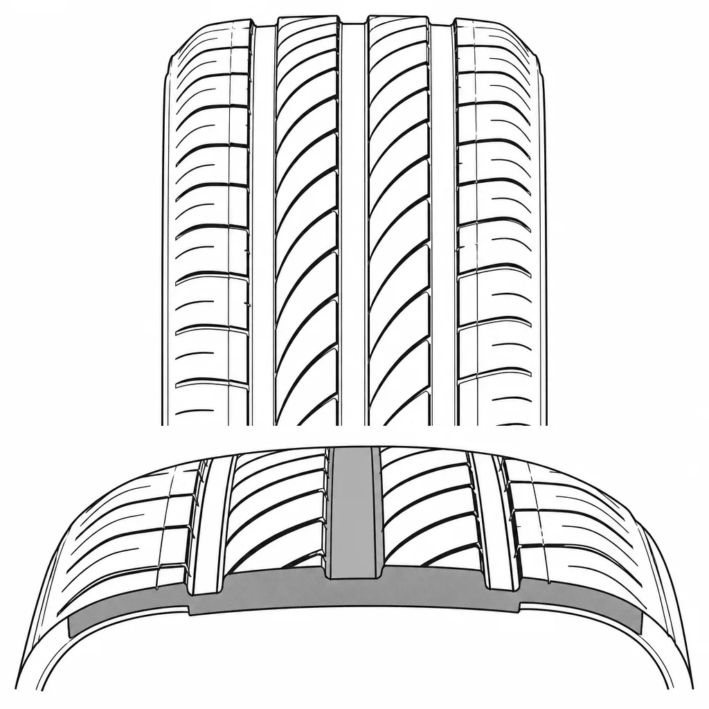 Schéma illustratif : Taux de gomme élevé dans la partie médiane