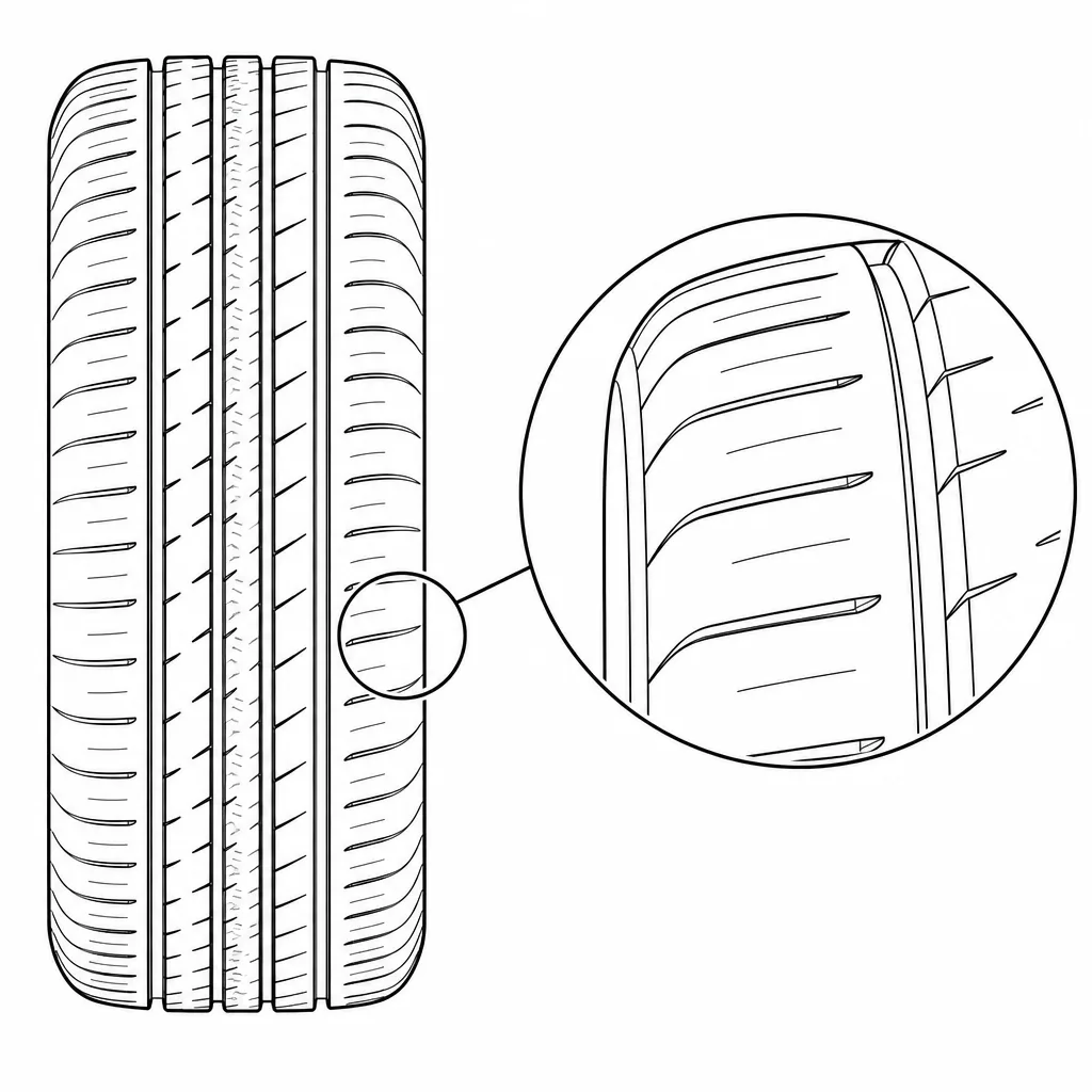 Schéma illustratif : Épaules semi-continues à contour arrondi