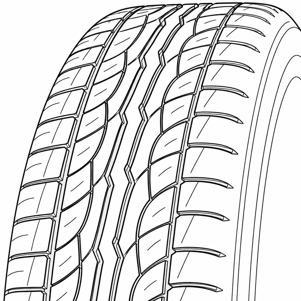 Schéma illustratif : Quatre rainures longitudinales séparant la couronne en bandes étroites