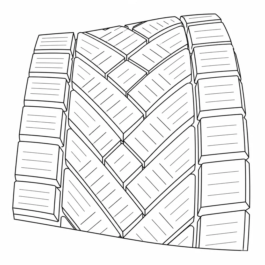 Schéma illustratif : Pavés obliques disposés en miroir