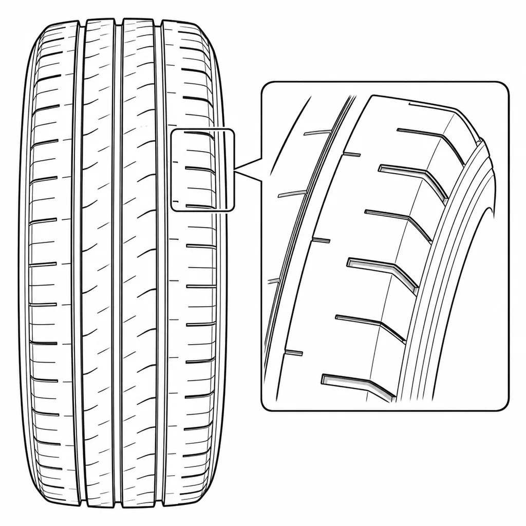 Schéma illustratif : Épaules semi-continues séparées par des encoches courtes et espacées