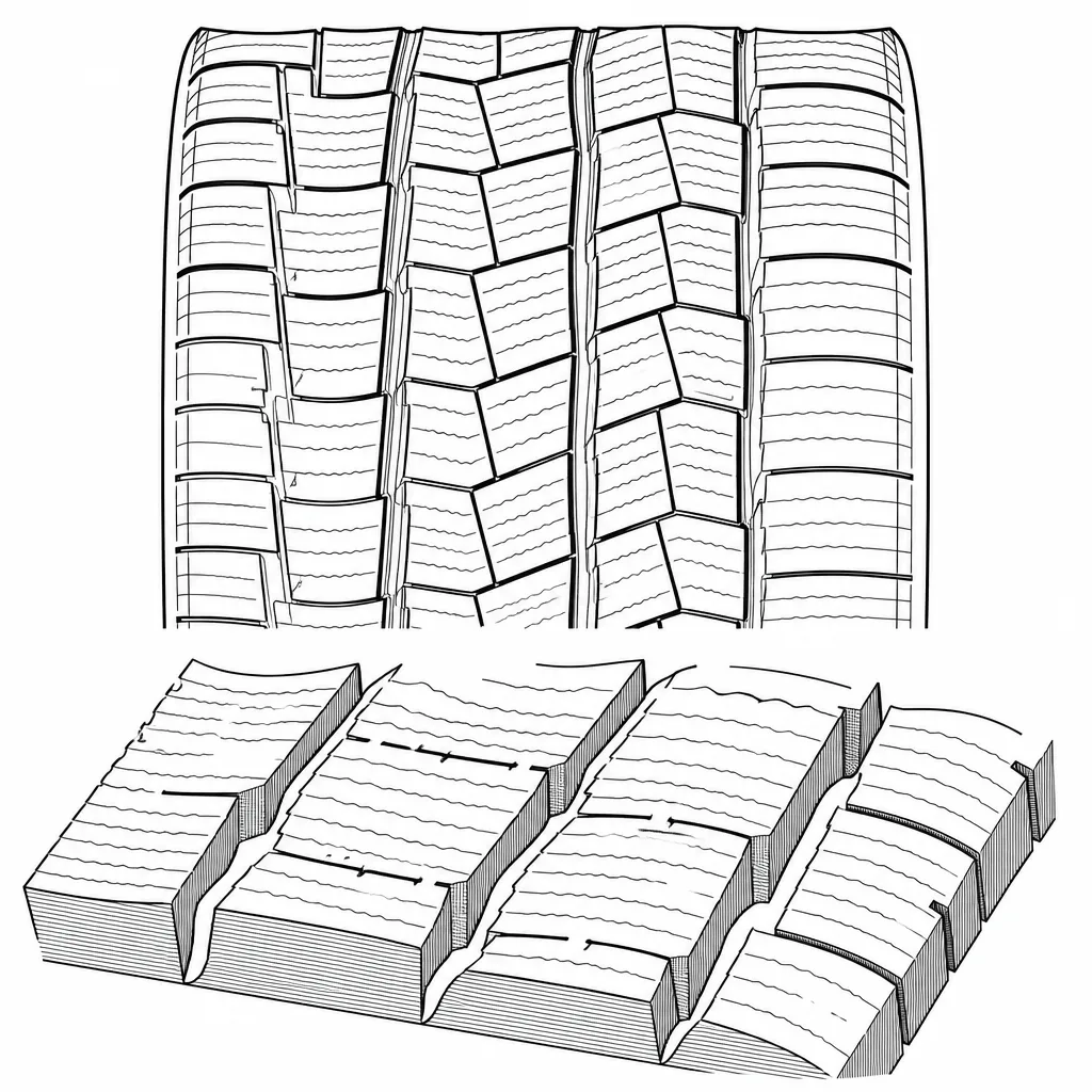 Schéma illustratif : Rapport élevé entre le périmètre découpé et la surface pleine des petits pavés