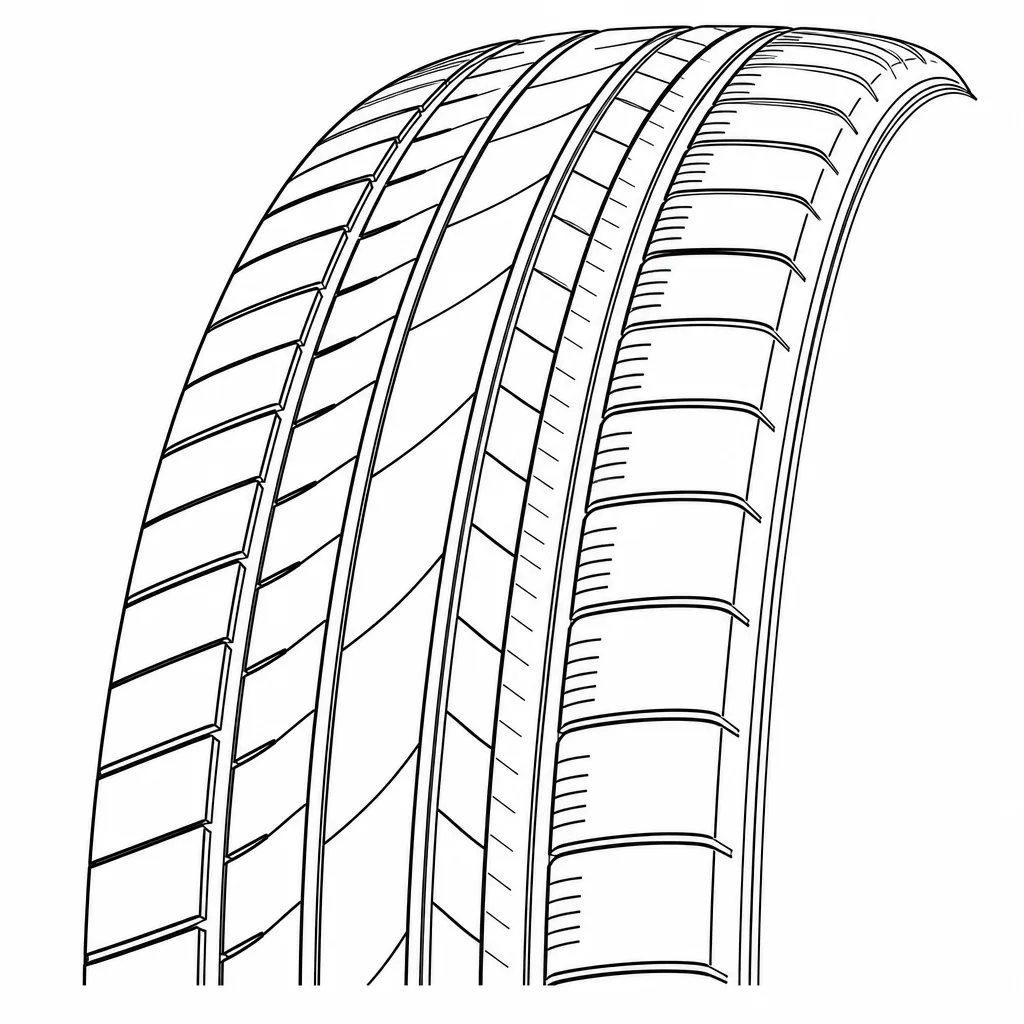 Schéma illustratif : Pavés intermédiaires allongés dans le sens circonférentiel