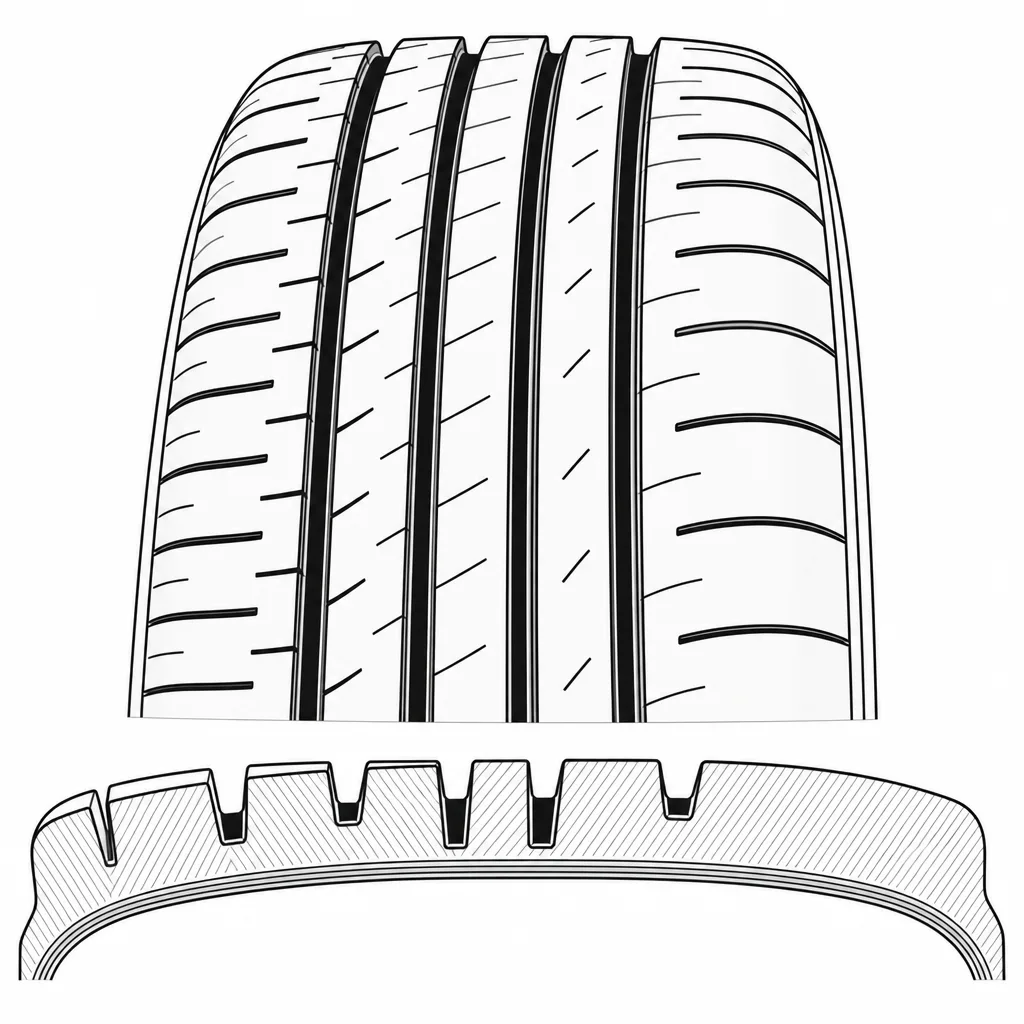 Schéma illustratif : Épaules de taux de gomme très différents
