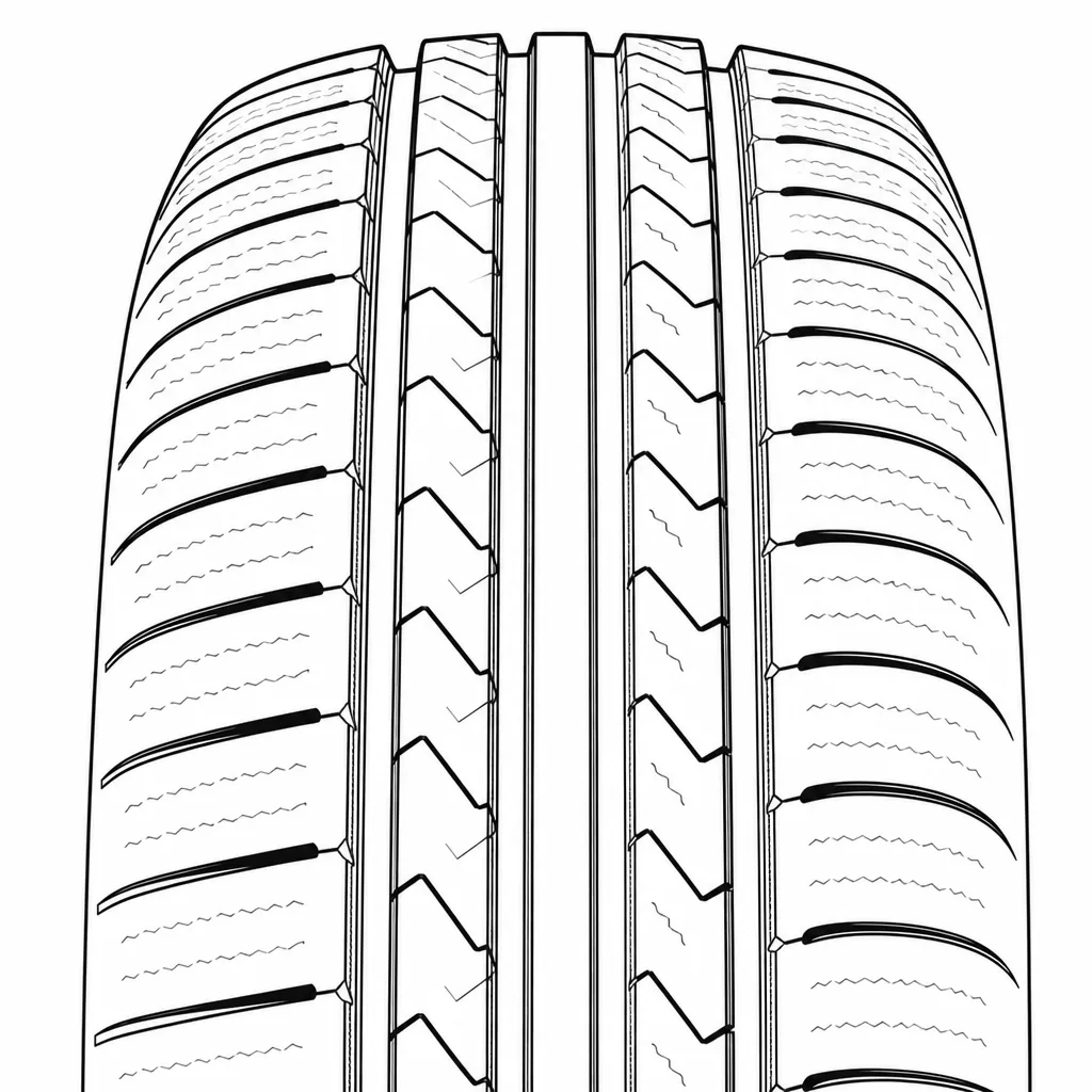 Schéma illustratif : Découpes obliques en zigzag dans les rangées intermédiaires