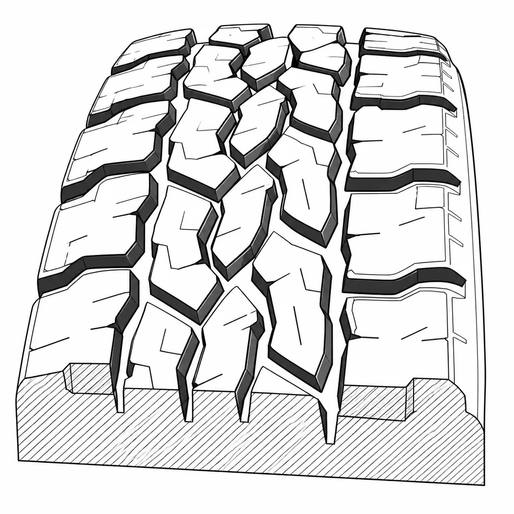 Schéma illustratif : Taux de creux élevé entre les pavés centraux isolés