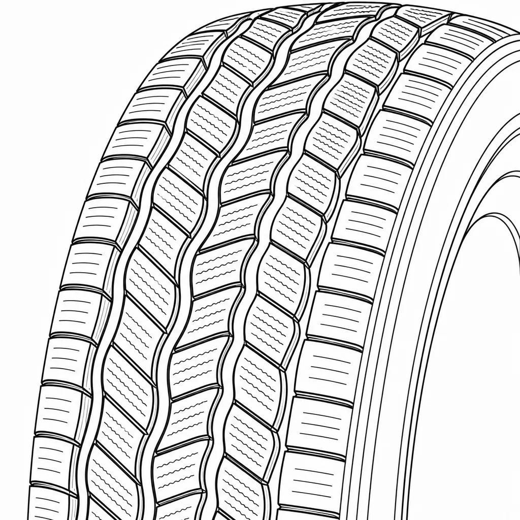 Schéma illustratif : Trois rainures longitudinales sinueuses