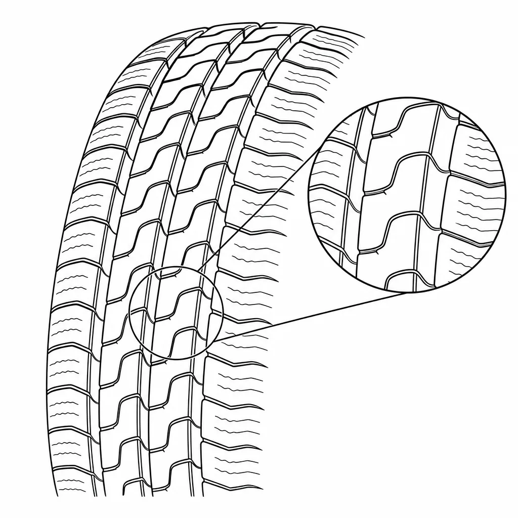 Schéma illustratif : Alternance de renflements et de cols sur les contours des pavés