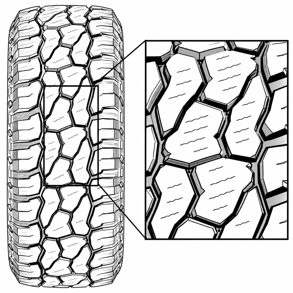 Schéma illustratif : Lamellisation moyenne des blocs centraux et intermédiaires