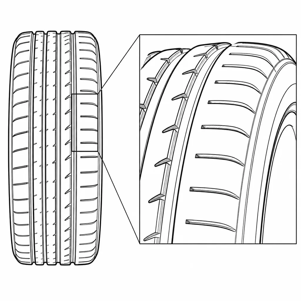 Schéma illustratif : Épaules quasi continues à fines encoches régulières