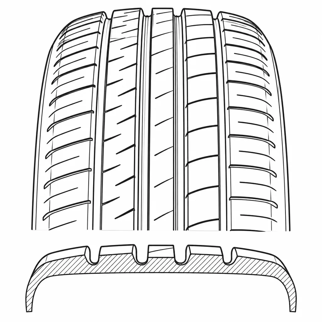 Schéma illustratif : Section transversale contenue de l’élément axial