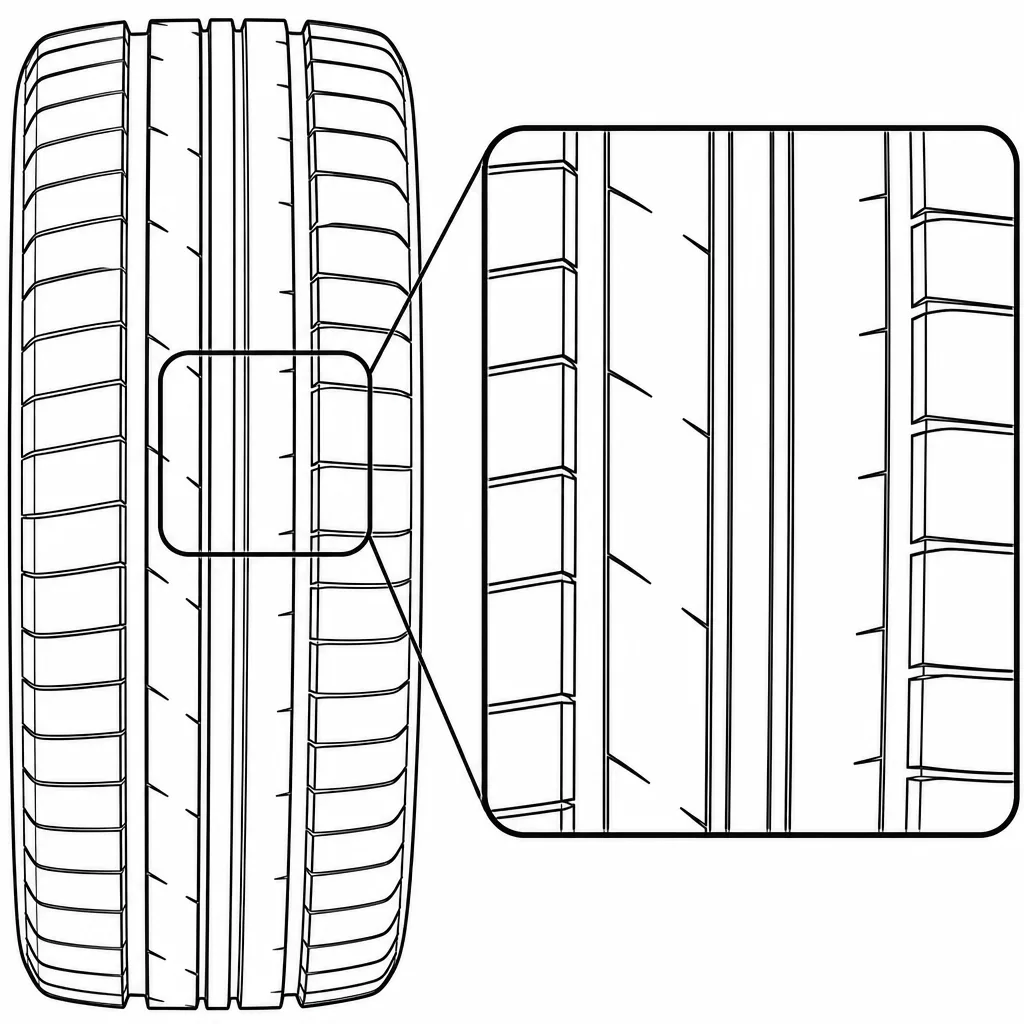 Schéma illustratif : Faible densité de lamelles sur les pavés intermédiaires