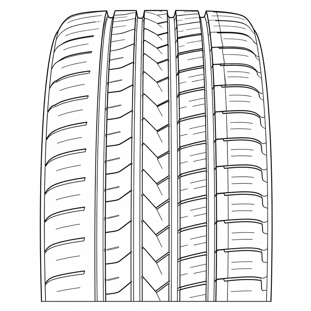 profil routier asymétrique à quatre rainures et rangées de pavés faiblement lamellisés