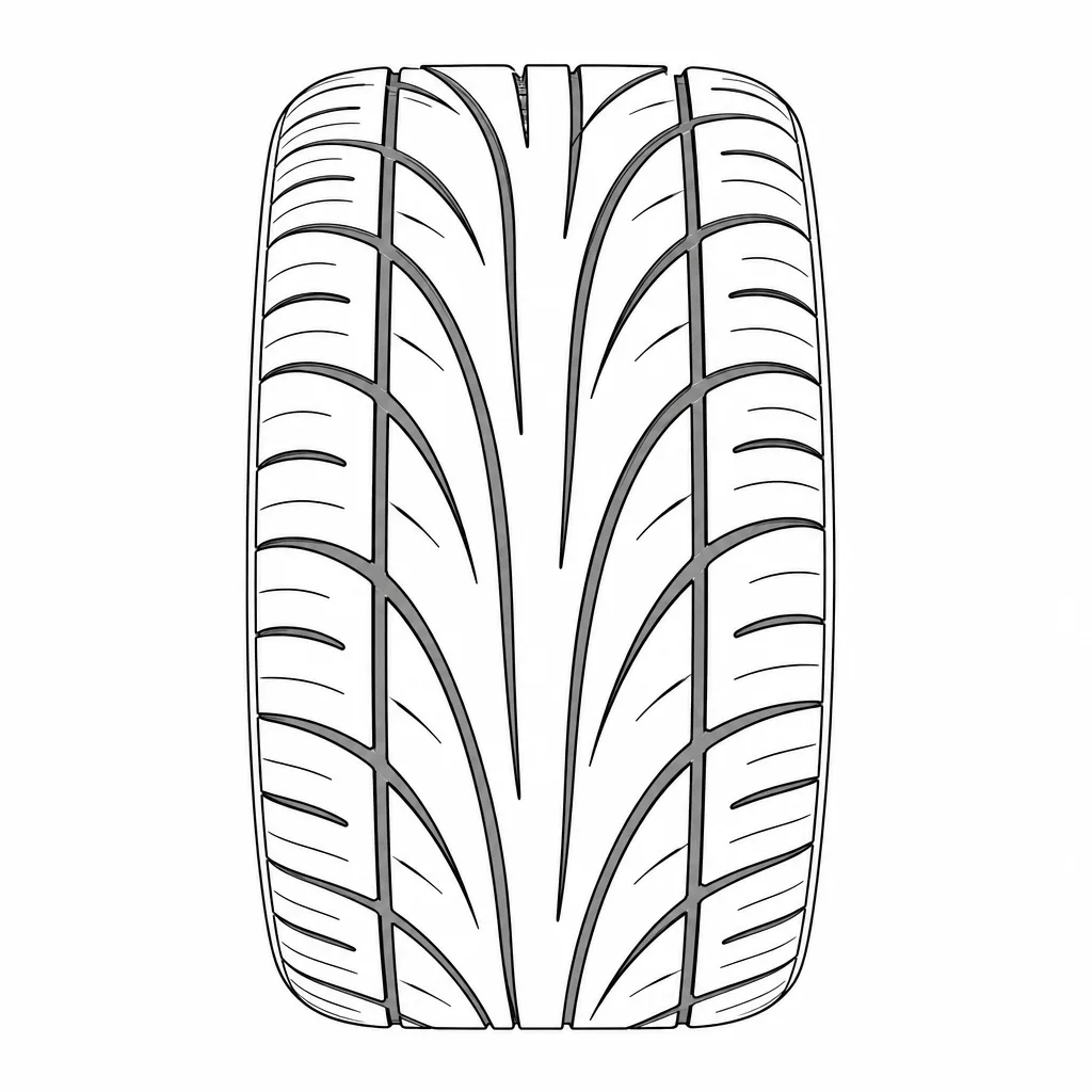 profil routier directionnel semi-slick à bandes courbes faiblement lamellisées