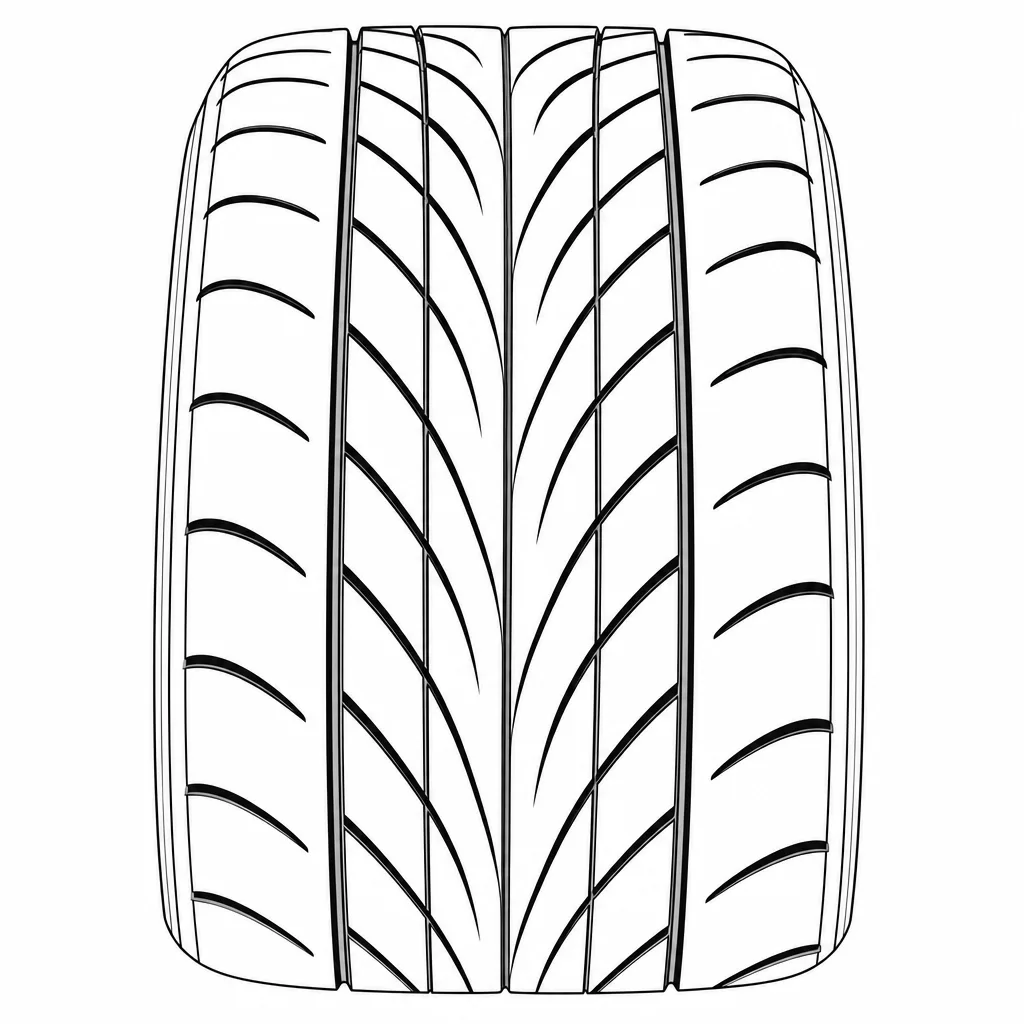 profil routier directionnel semi-slick à bandes courbes non lamellisées