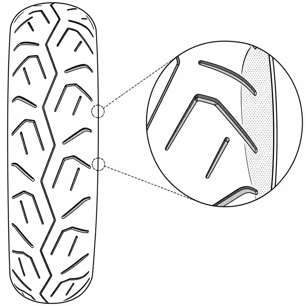 Schéma illustratif : Portions d’épaule longues entre deux entailles obliques
