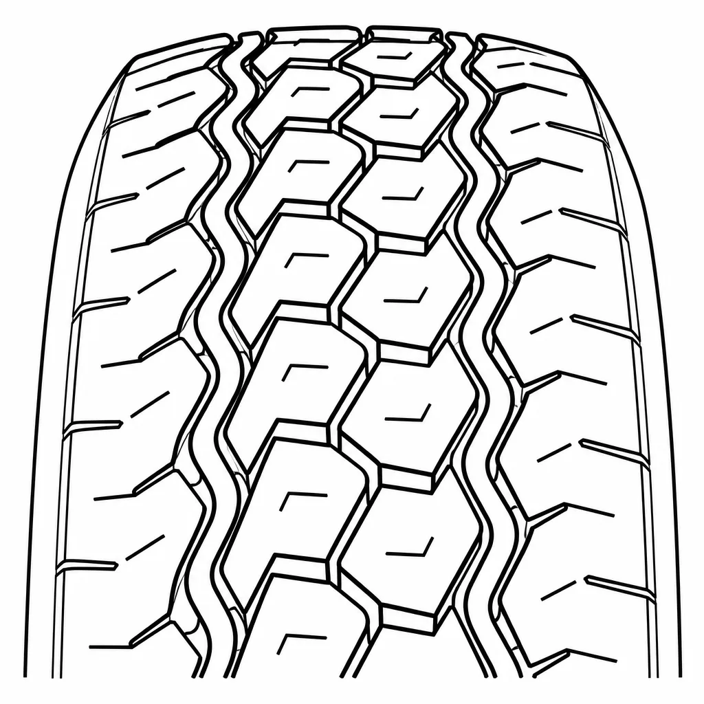 Schéma illustratif : Deux couloirs sinueux créant des largeurs de gomme variables