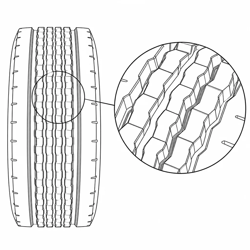 Schéma illustratif : Multiplication de ligaments centraux de faible largeur