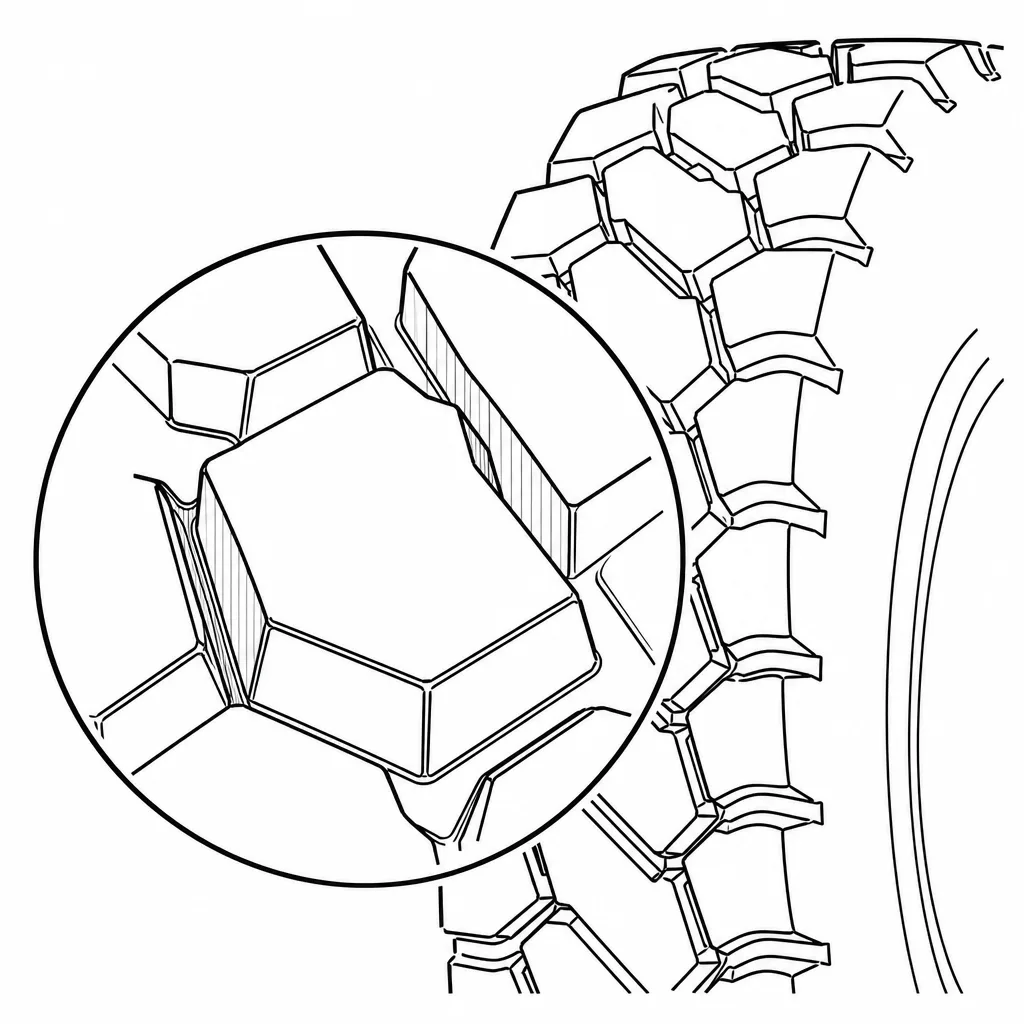 Schéma illustratif : Contours polygonaux comportant des angles et des changements de section