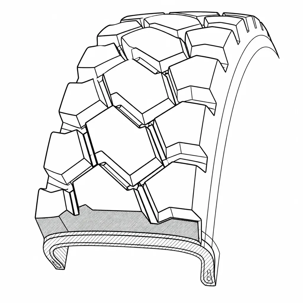 Schéma illustratif : Répartition asymétrique des volumes de gomme dans l’empreinte