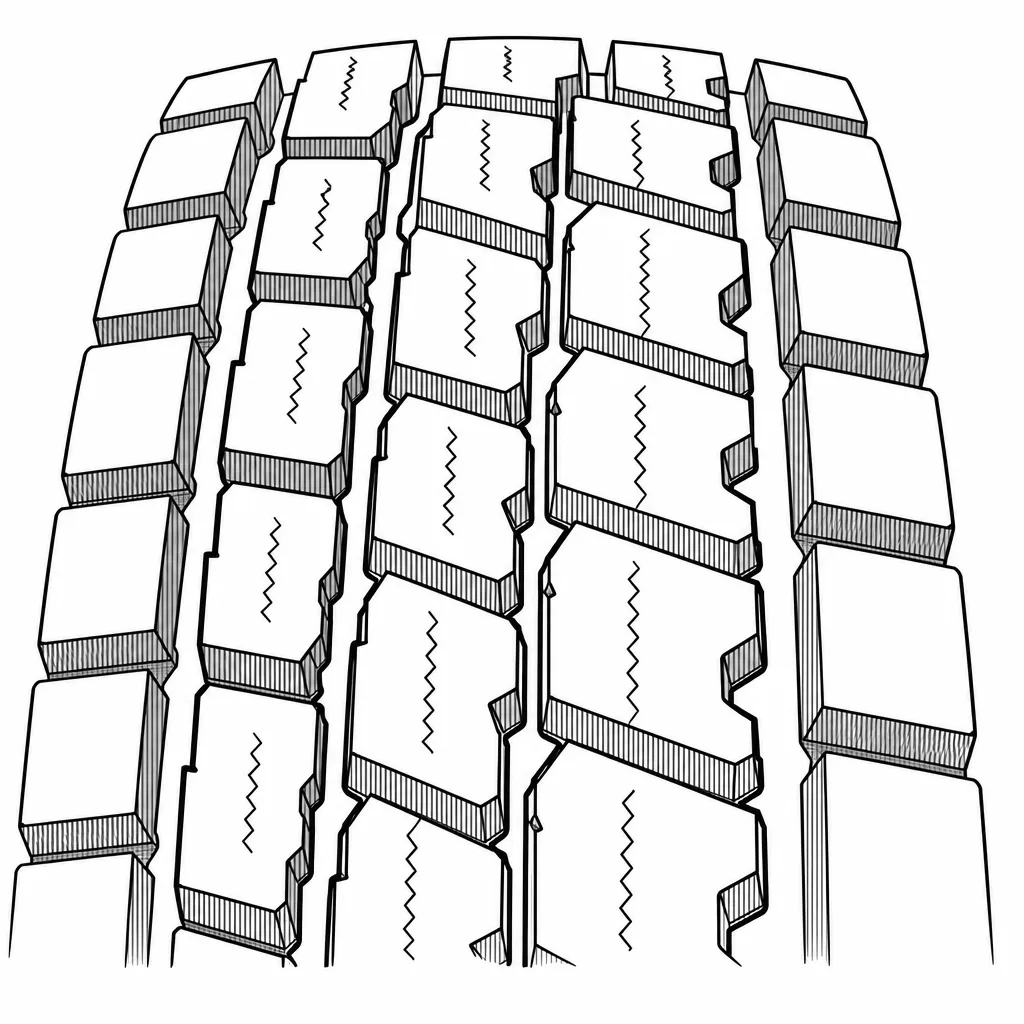 Schéma illustratif : Pavés centraux rectangulaires et polygonaux