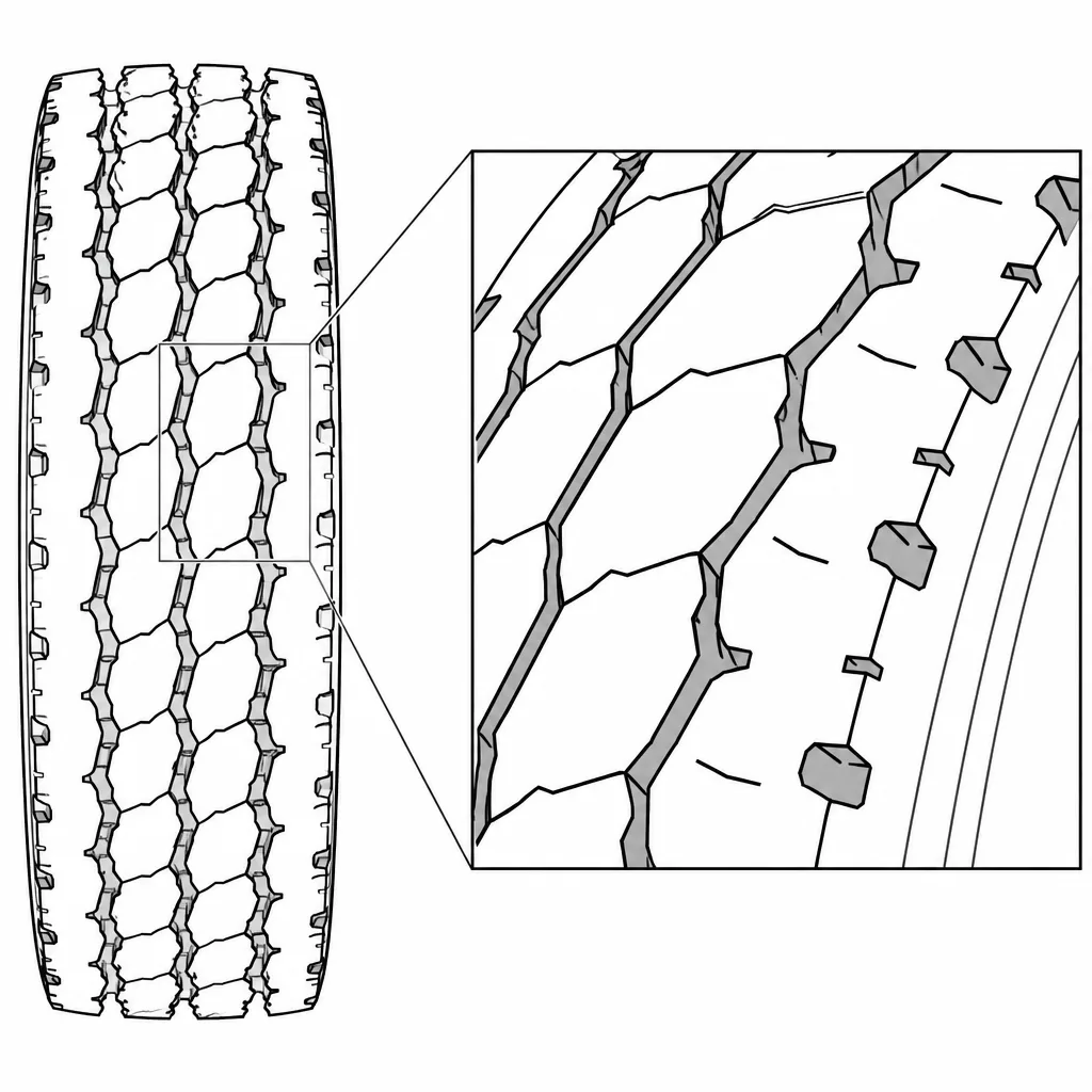 Schéma illustratif : Contours irréguliers des pavés et des rainures