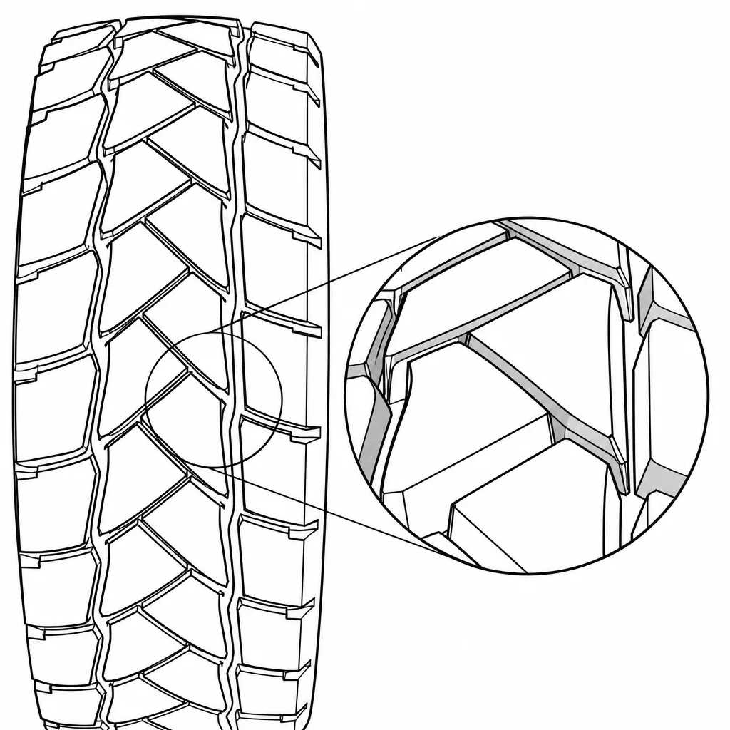 Schéma illustratif : Blocs polygonaux à faible densité d’incisions
