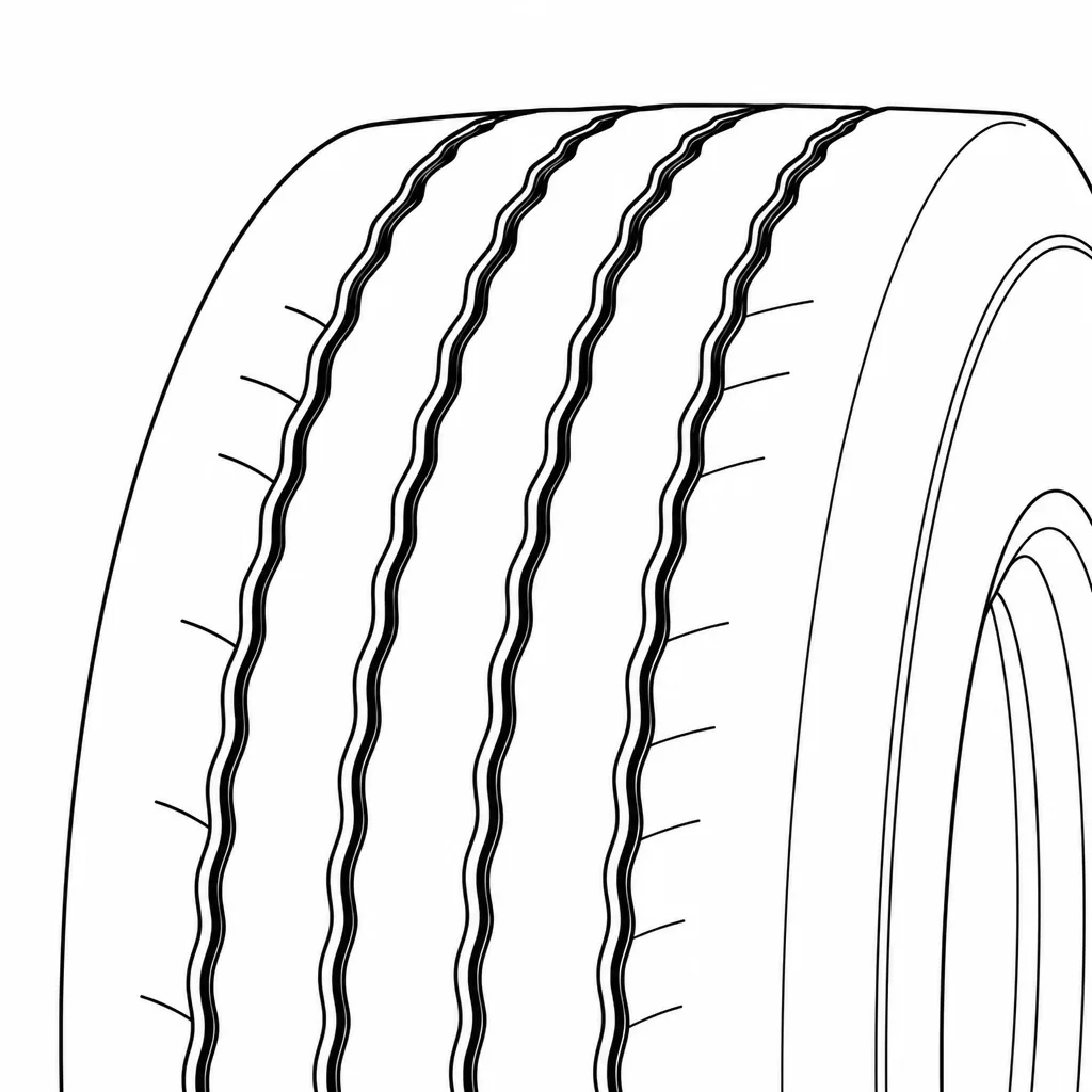 Schéma illustratif : Épaules continues au contour extérieur arrondi