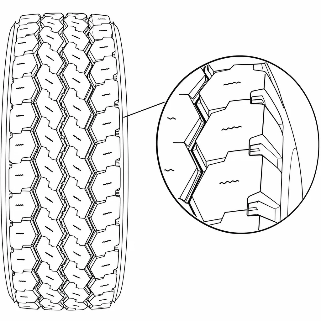 Schéma illustratif : Épaules composées de blocs larges séparés