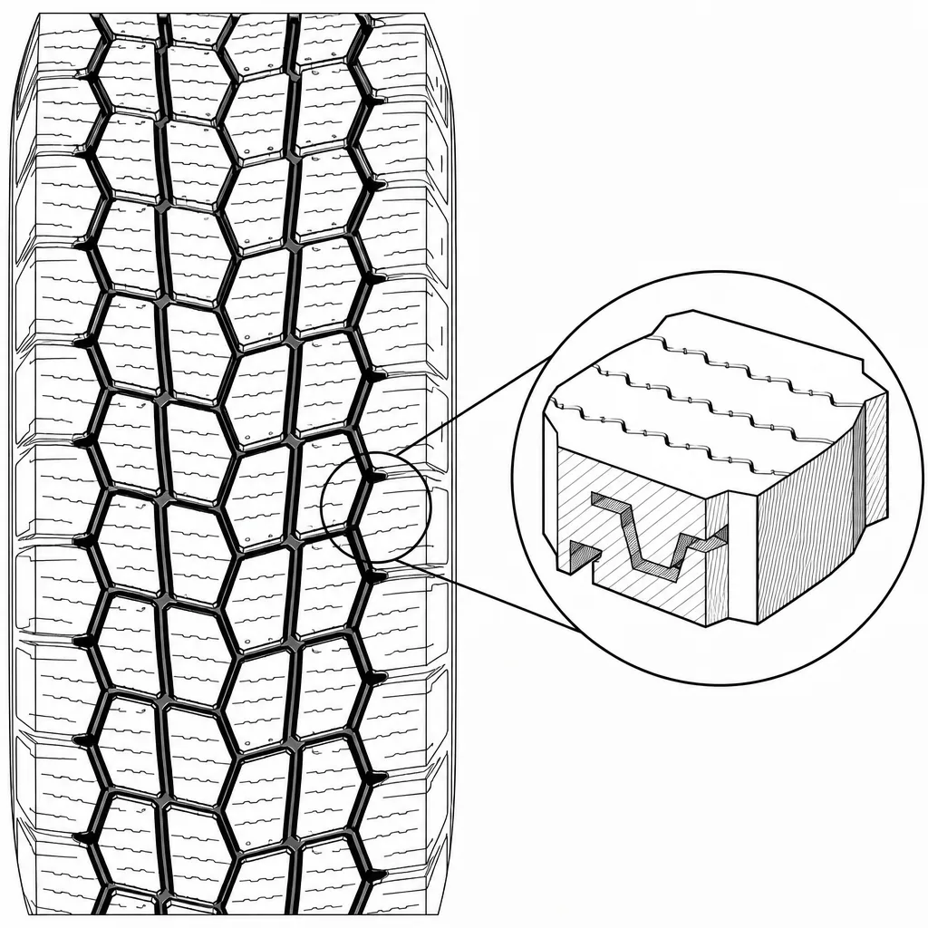 Schéma illustratif : Lamelles nombreuses à géométrie tridimensionnelle