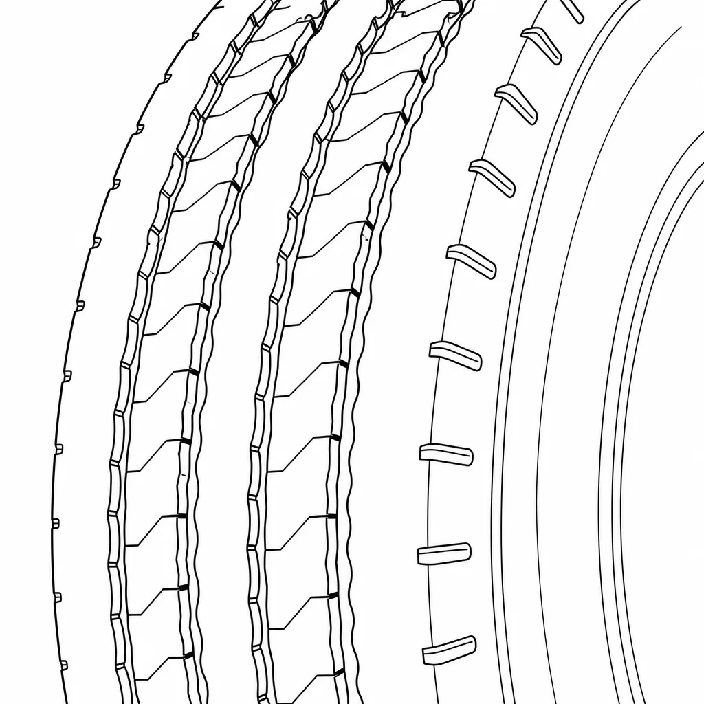 Schéma illustratif : Épaules larges avec encoches courtes ouvertes vers les flancs