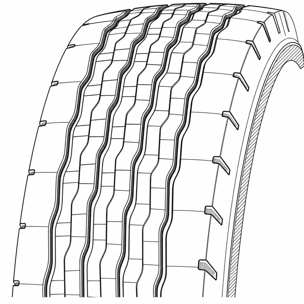 Schéma illustratif : Épaules à volume de gomme relativement élevé entre les encoches