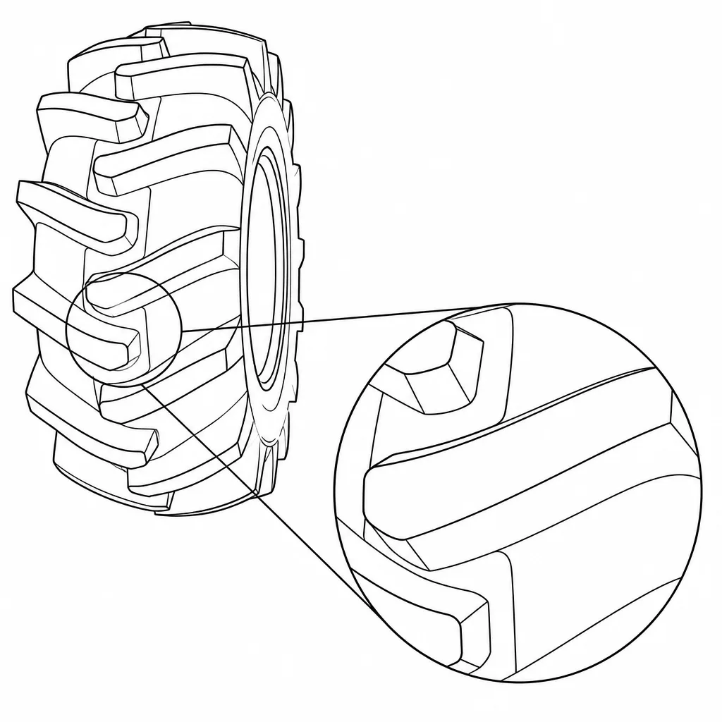 Schéma illustratif : Barrettes larges à forte section
