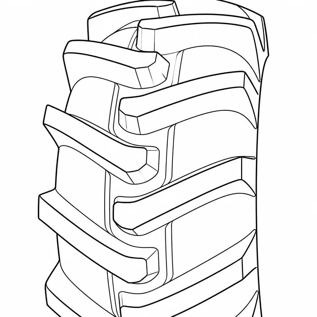 Schéma illustratif : Zone centrale en zigzag sans nervure continue