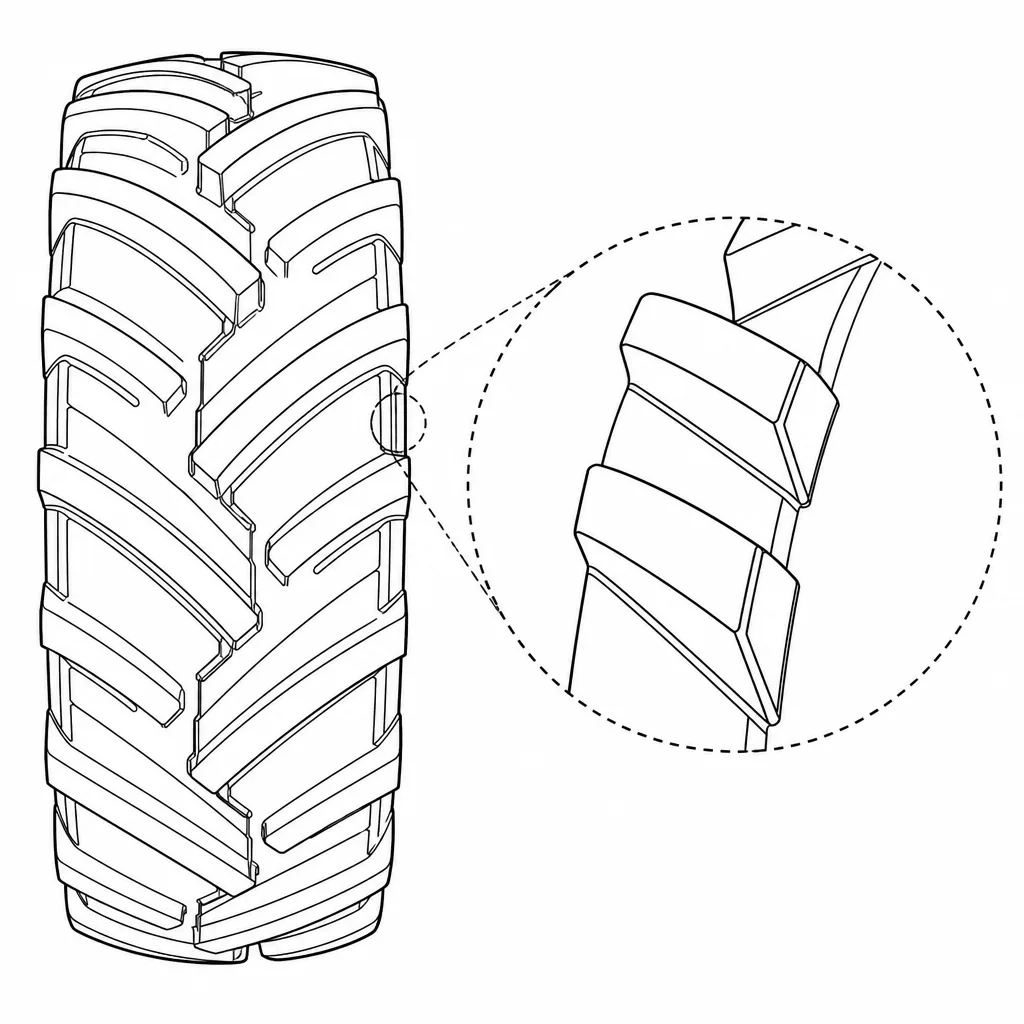 Schéma illustratif : Blocs d’épaule saillants et largement séparés