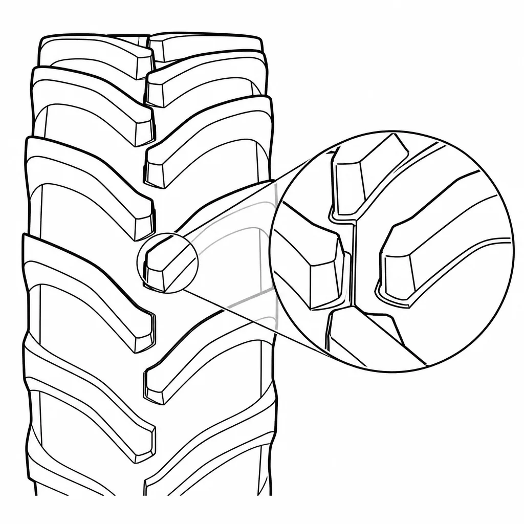 Schéma illustratif : Proportion importante de creux entre les barrettes