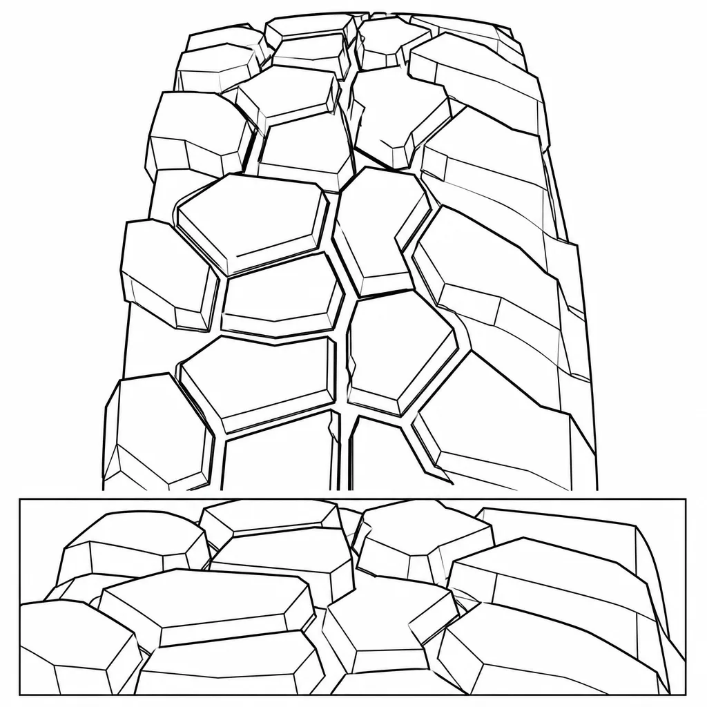 Schéma illustratif : Centre composé de blocs discontinus imbriqués