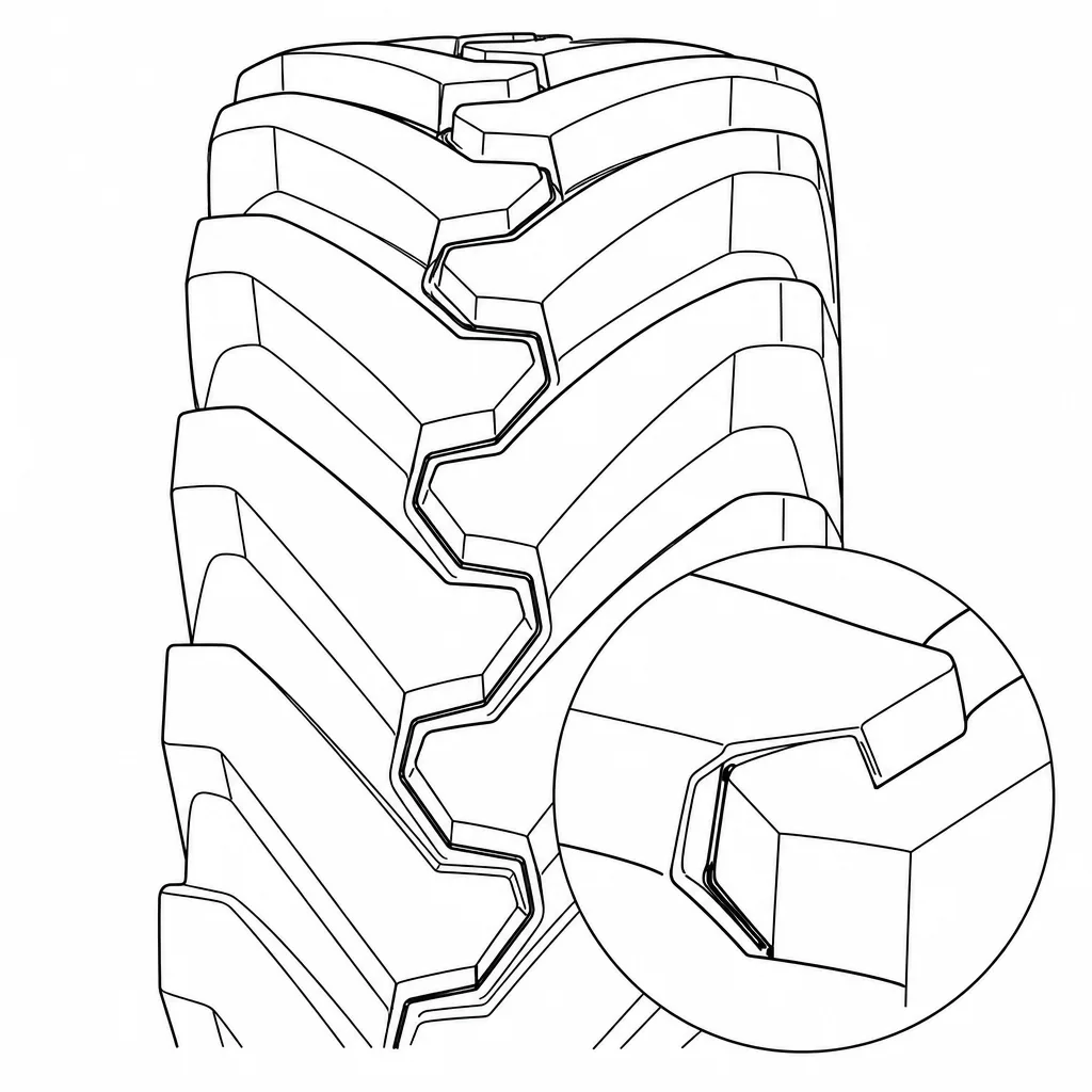 Schéma illustratif : Canaux obliques à fort volume de vide