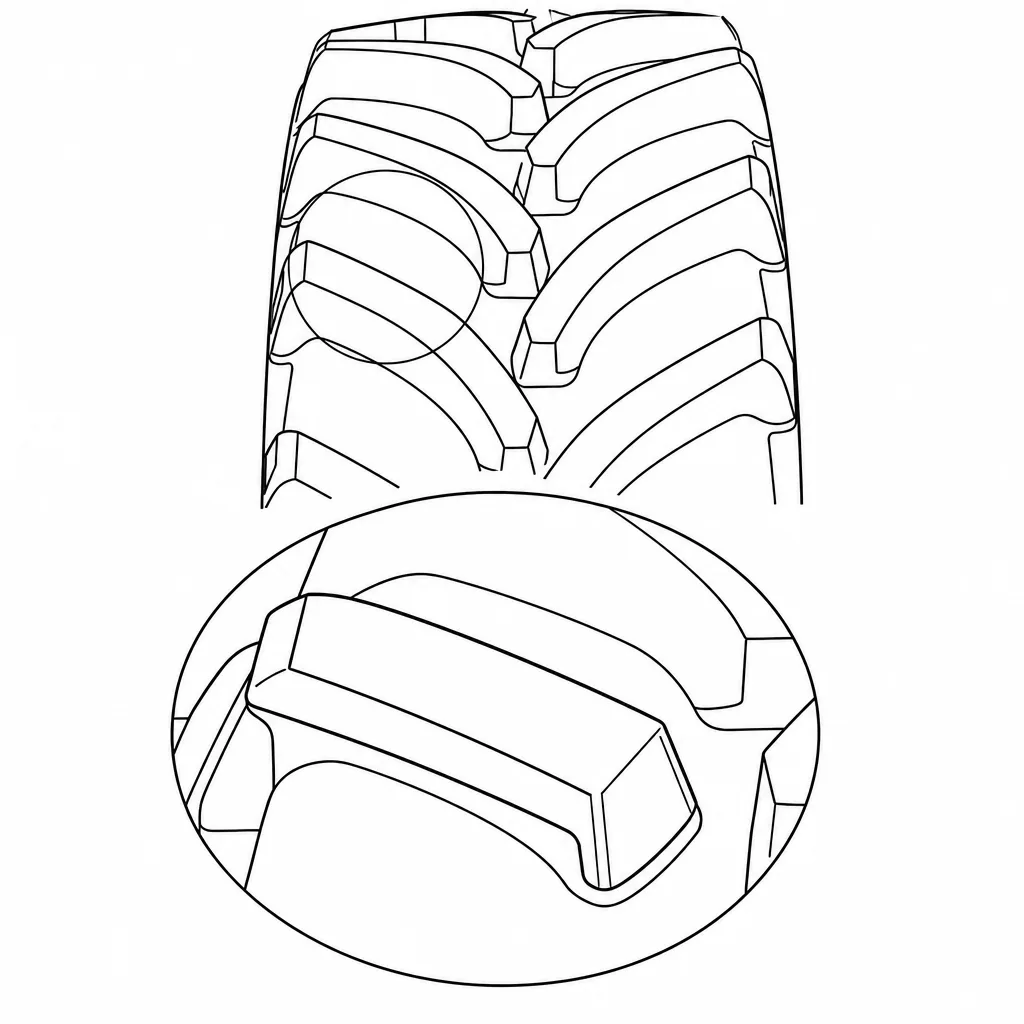 Schéma illustratif : Barrettes obliques massives sans lamelles