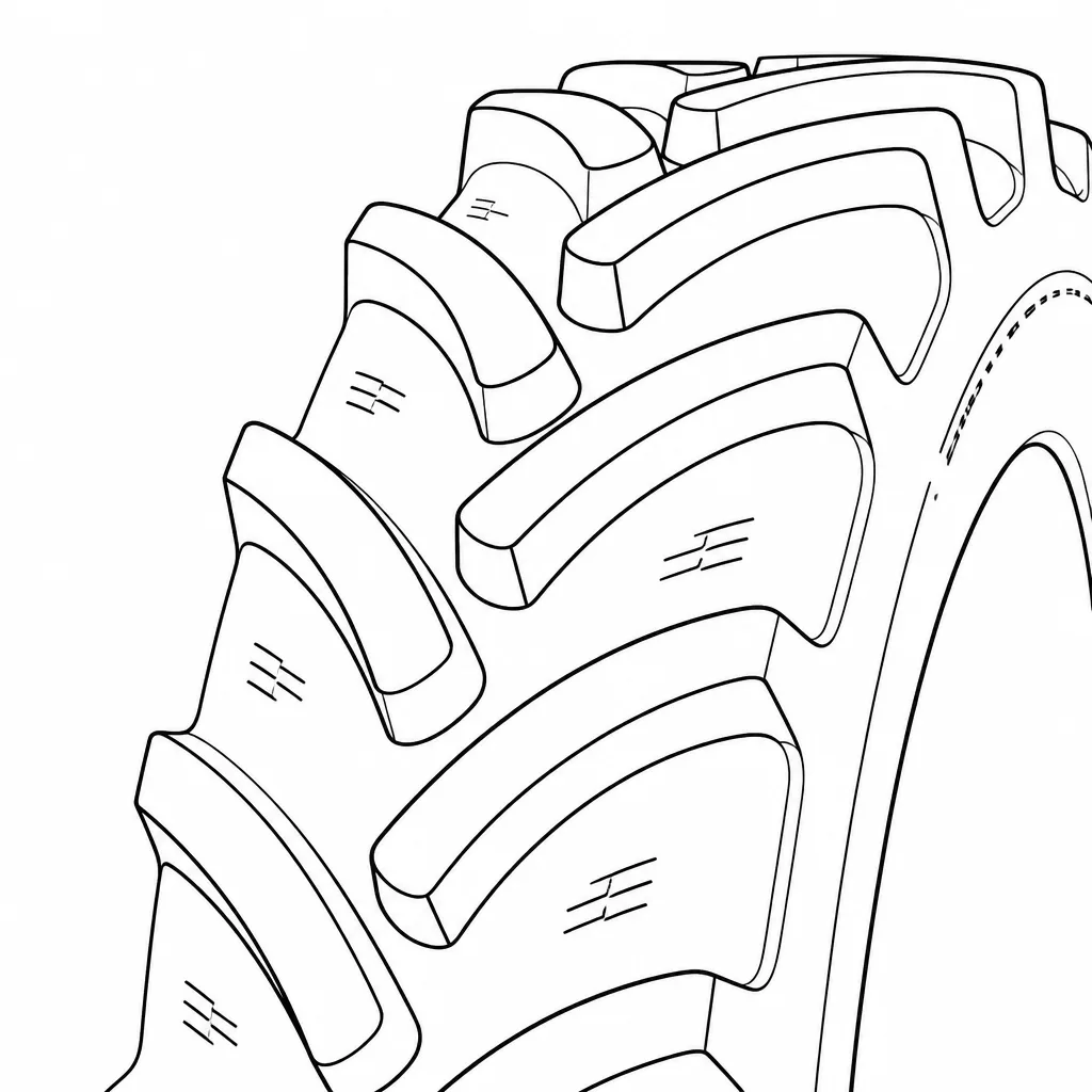 Schéma illustratif : Barrettes larges, incurvées et presque dépourvues de découpes