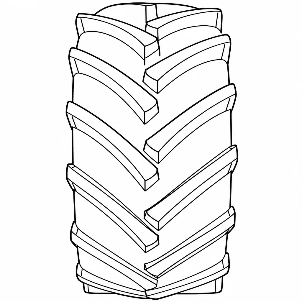 Schéma illustratif : Chevrons symétriques autour de l’axe