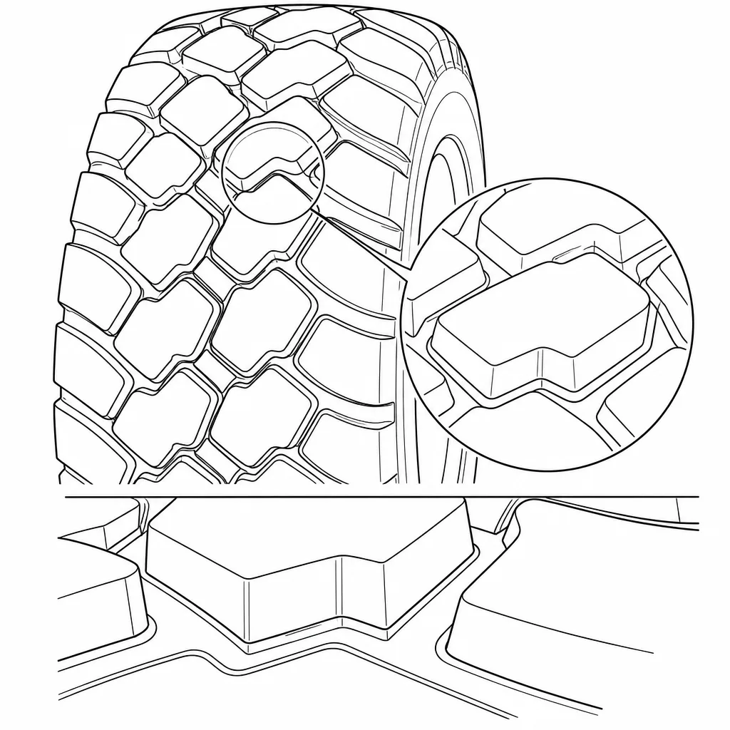 Schéma illustratif : Gros pavés polygonaux monolithiques