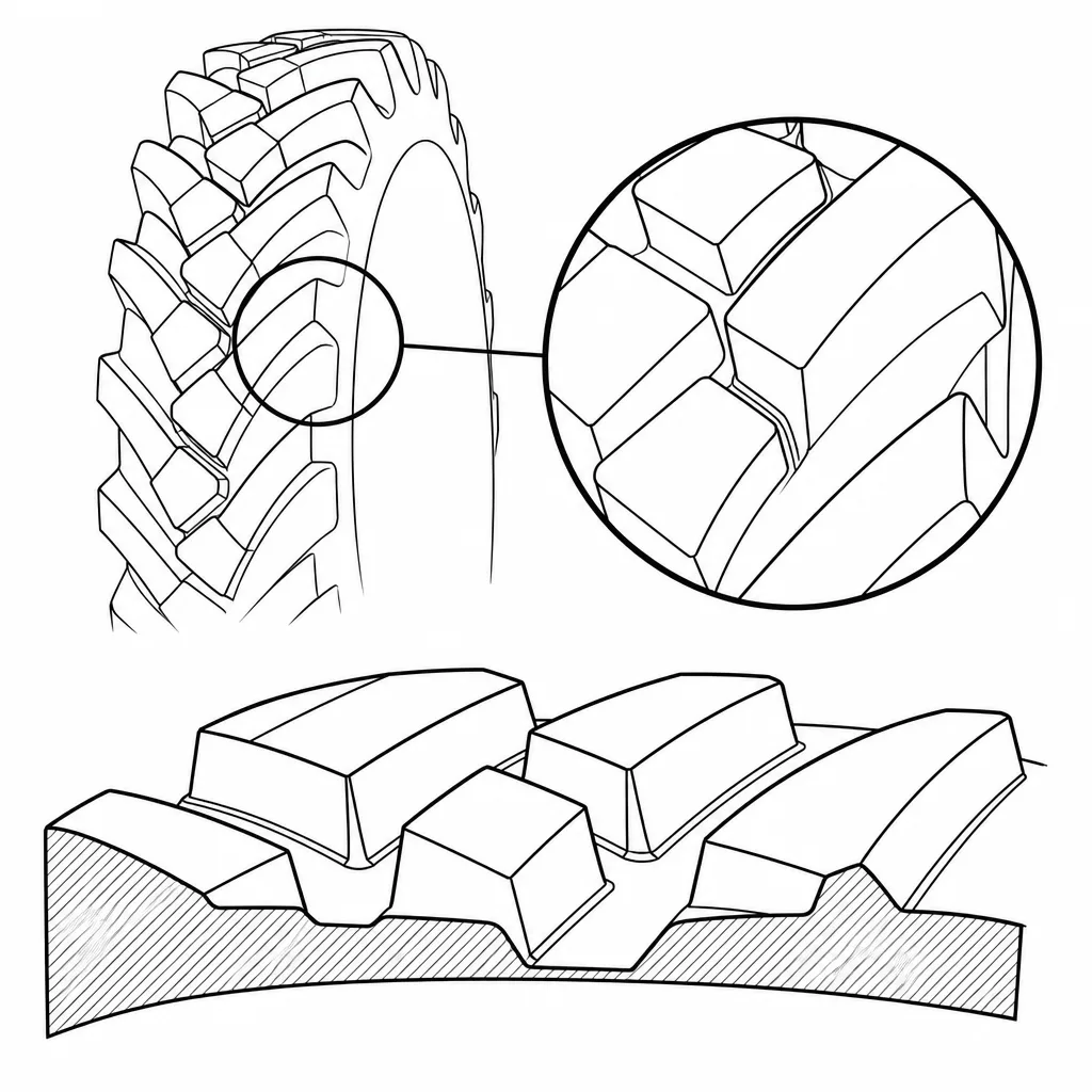 Schéma illustratif : Rapport creux/pleins élevé entre les chevrons