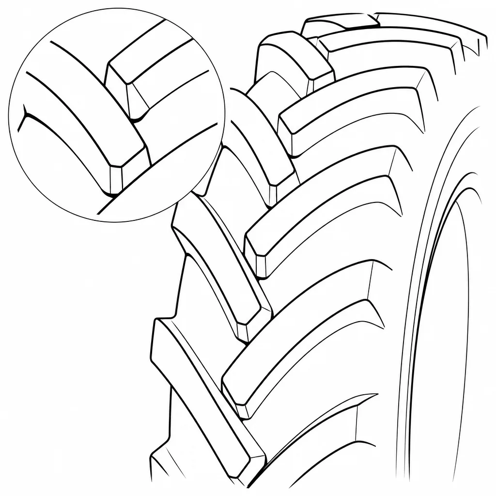 Schéma illustratif : Rapport creux-gomme élevé entre les barrettes