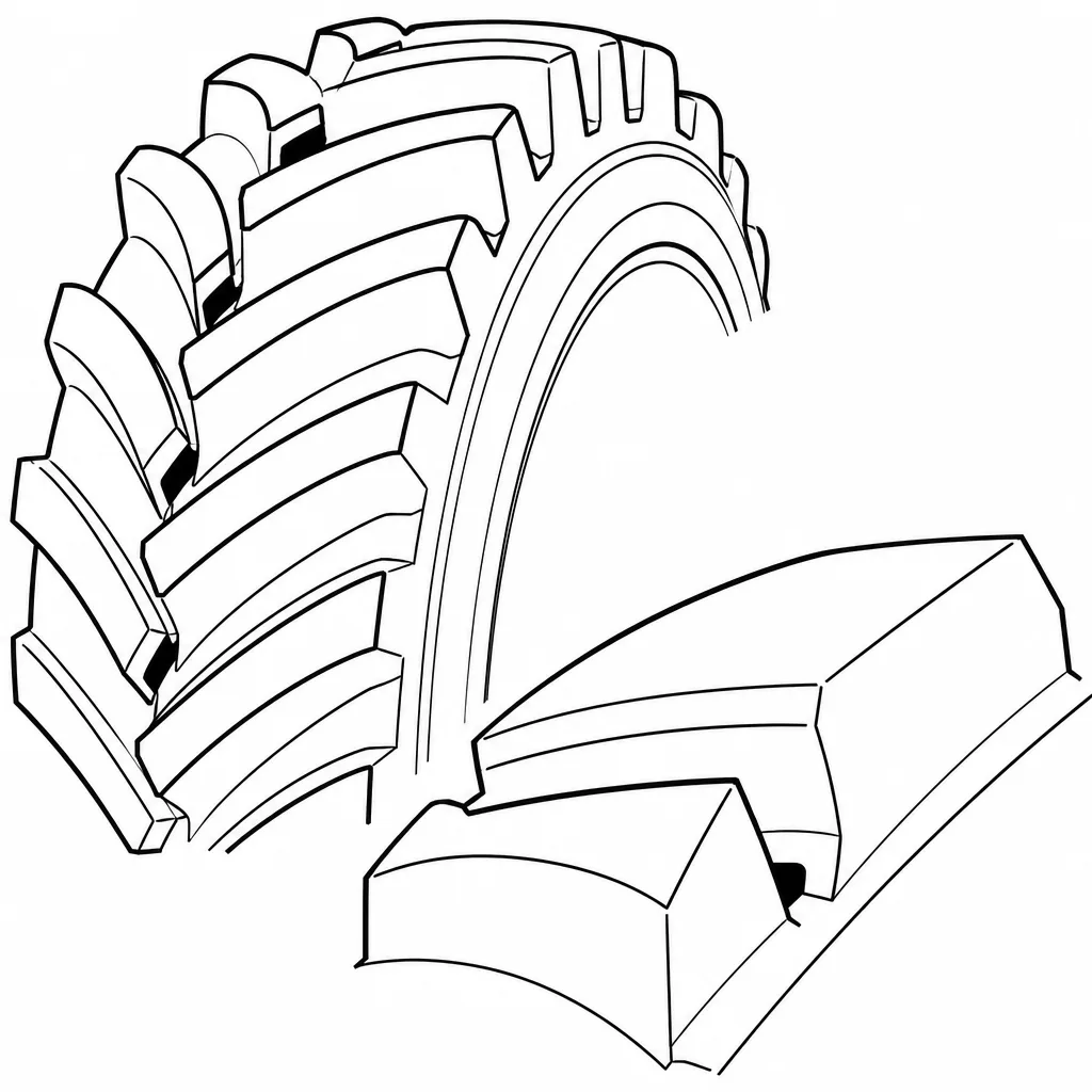 Schéma illustratif : Barrettes larges sans lamelles